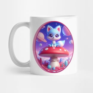 Cute Blue Fox Girl Mug